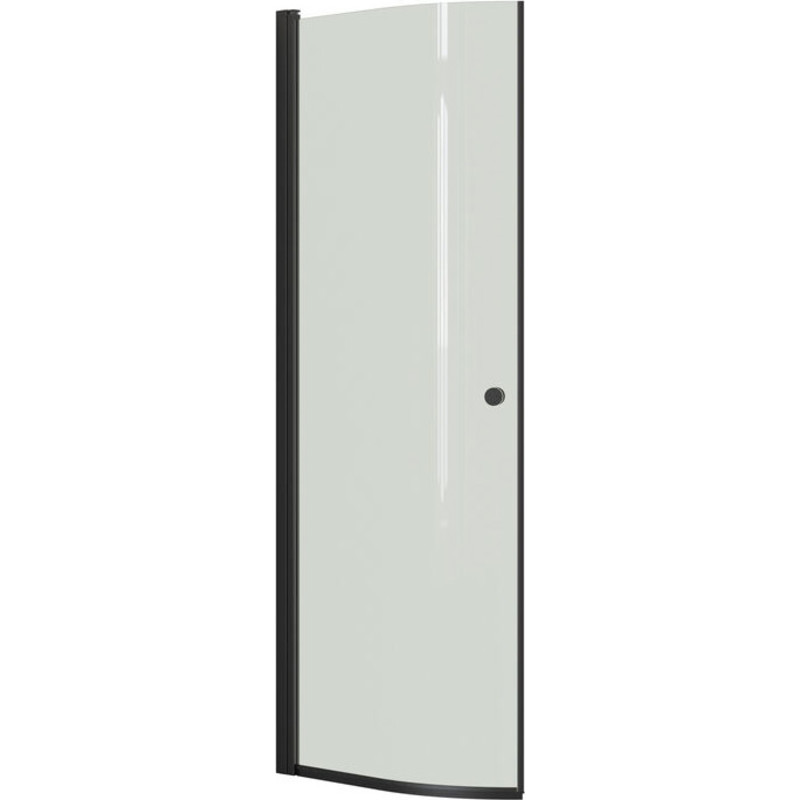Dansani Match E brusedør, 62 cm, klart glas, sort profil