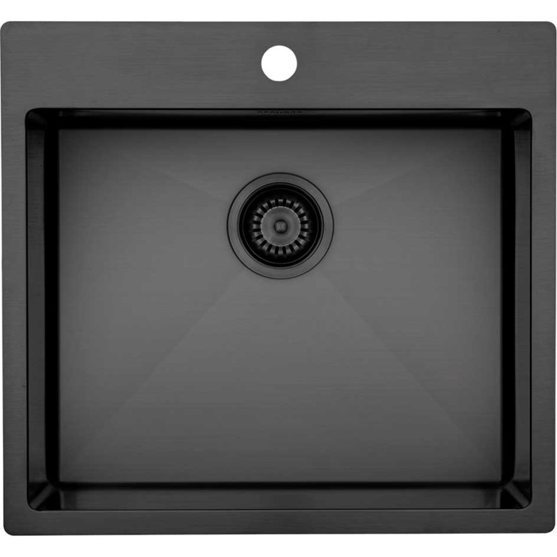 Lavabo Kubus 540 Soft diskb&auml;nk, 54x50 cm, svart