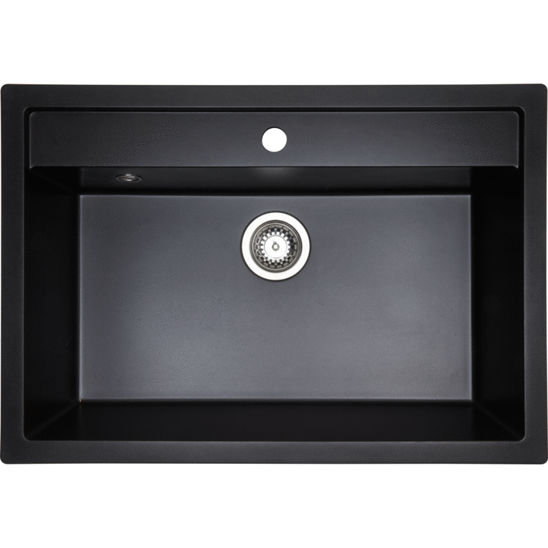 Lavabo Jupiter 80 diskb&auml;nk, 75,6x 52,6 cm, svart