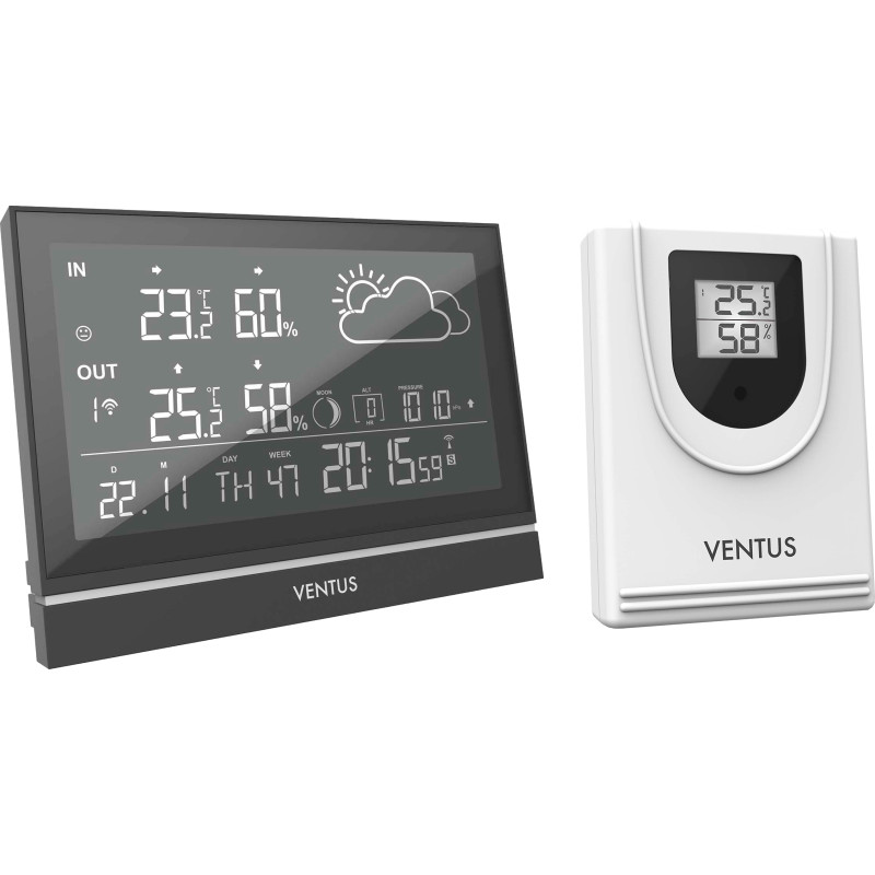 Ventus W200 Vejrstation med Stort Display (Trådløs Sensor)