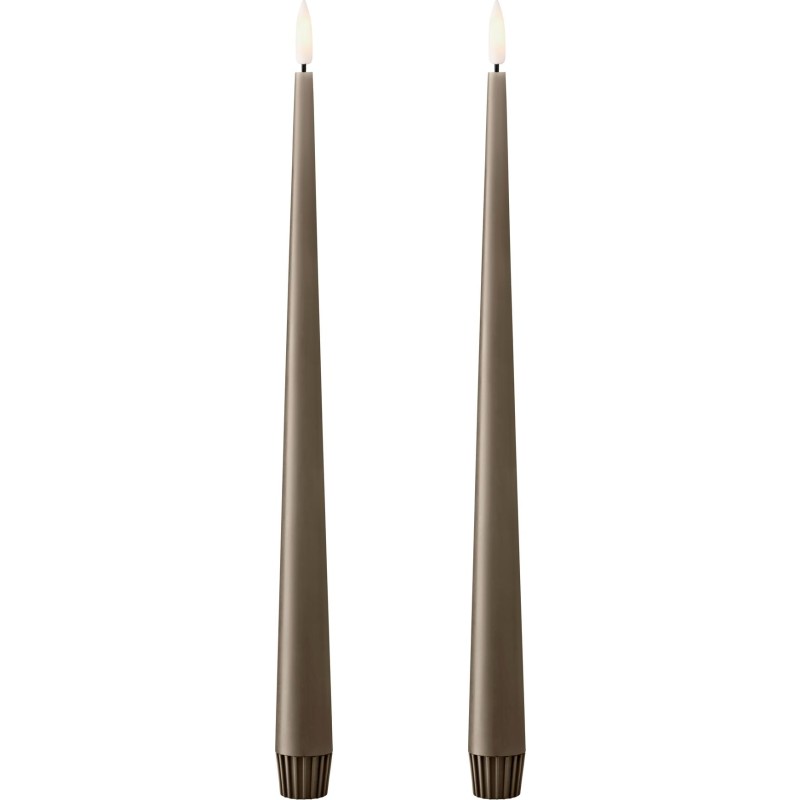 Ester & Erik LED kronelys, 30 cm, brun, 2-pak Ester & Erik LED kronelys, 30 cm, brun, 2-pak