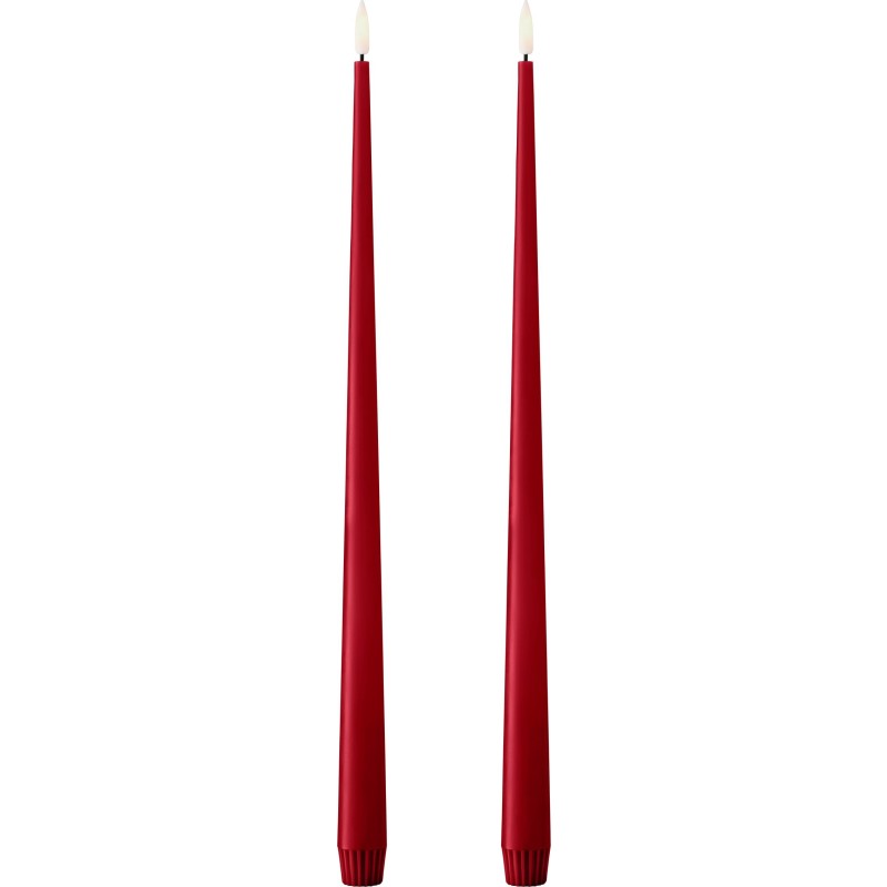 Ester & Erik LED kronelys, 40 cm, rød, 2-pak