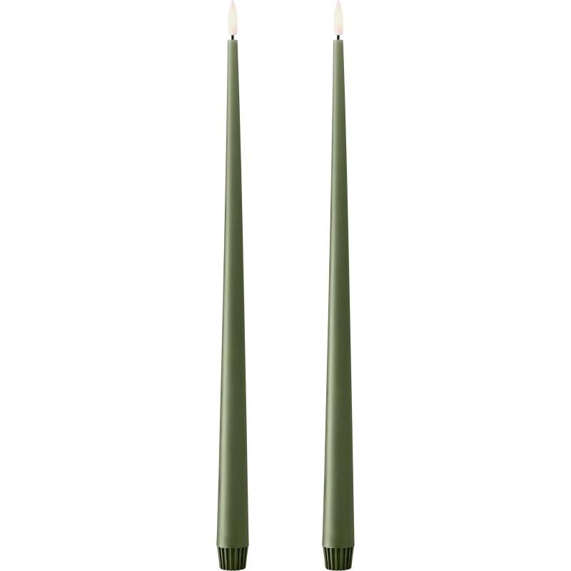 Ester & Erik LED kronelys, 40 cm, mørkegrøn, 2-pak