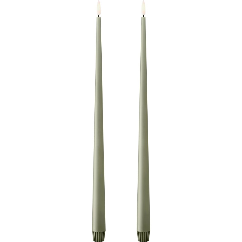 Ester & Erik LED kronelys, 40 cm, grøn, 2-pak