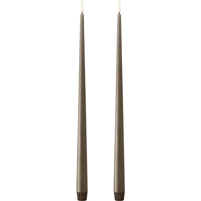 Ester & Erik LED kronelys, 40 cm, brun, 2-pak