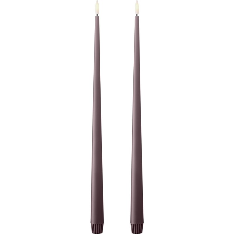 Ester & Erik LED kronelys, 40 cm, lilla, 2-pak