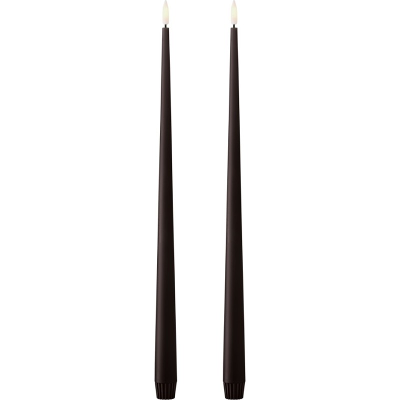 Ester & Erik LED kronelys, 40 cm, mørkebrun, 2-pak