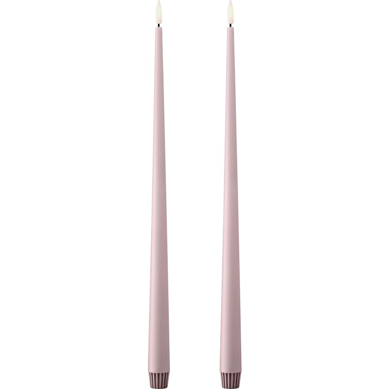 Ester & Erik LED kronelys, 40 cm, lyserød, 2-pak