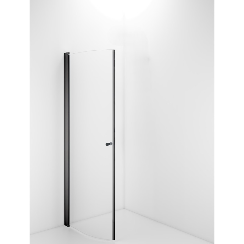 Contura Shower Space duschdörr, 62,3 cm, lav model, klart glas, svart profil