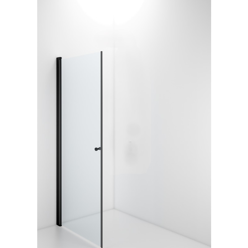 Contura Shower Space duschdörr, 67 cm, klart glas, svart profil
