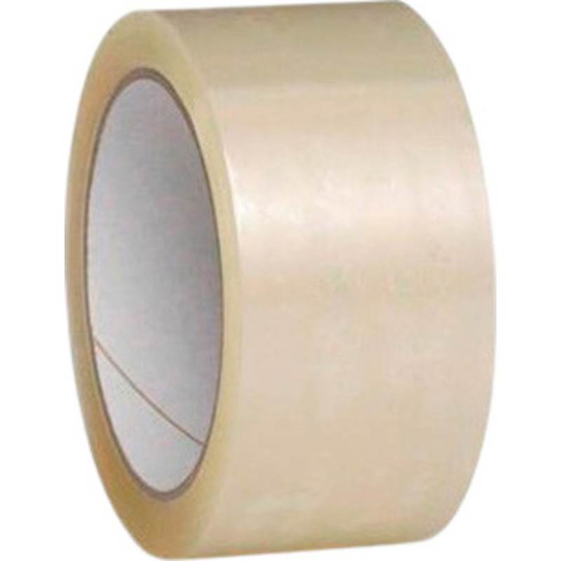 Roliba pakketape, klar PP AC, no noise, 50 mm x 66 meter