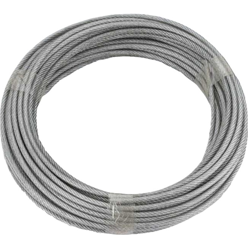 Stålwire, 3,2 mm - 4,1 mm, PVC, 30 meter