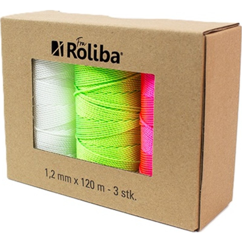 Roliba murersnor i sæt, 3 ruller, 1,2 mm x 120 m