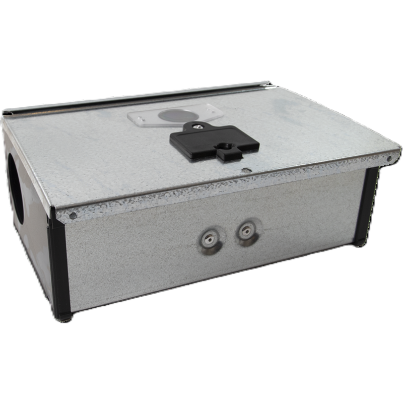 Camro SC Safebox, topåbnet med rotte- og museklapfælde, komplet