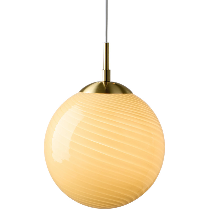 CANDY BALL hængelampe, creme/antikt messing, Ø 30 cm – Halo Design - Stue - Glas - Med én lyskilde