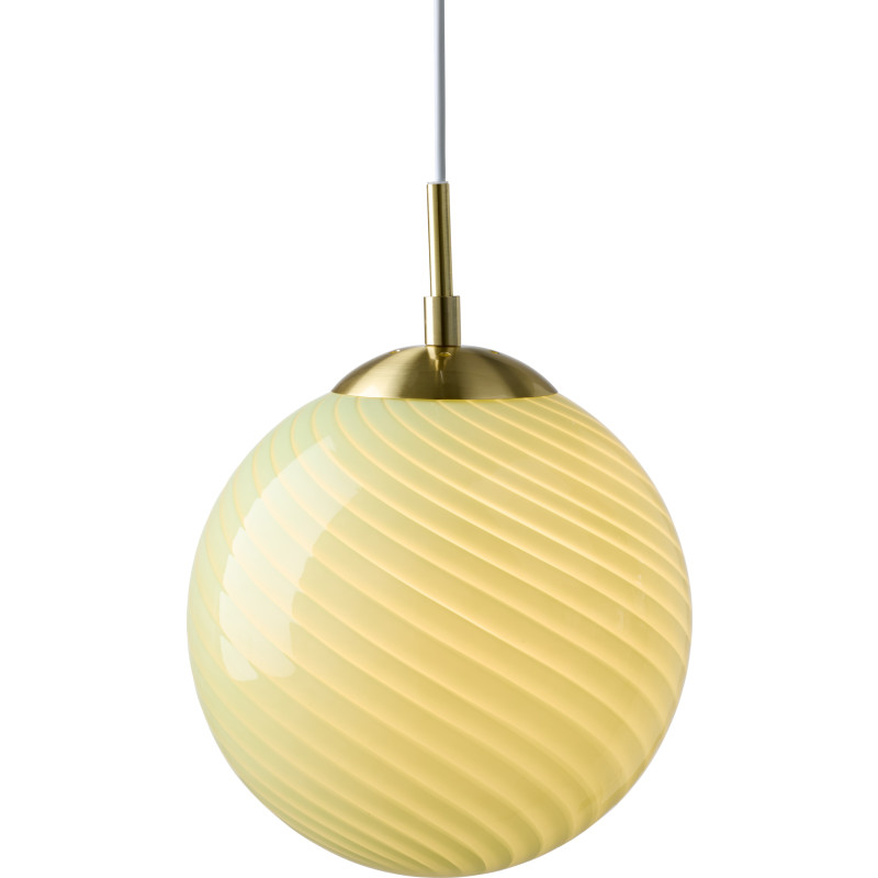 CANDY BALL hængelampe, oliven/antikt messing, Ø 30 cm – Halo Design - Stue - Glas - Med én lyskilde