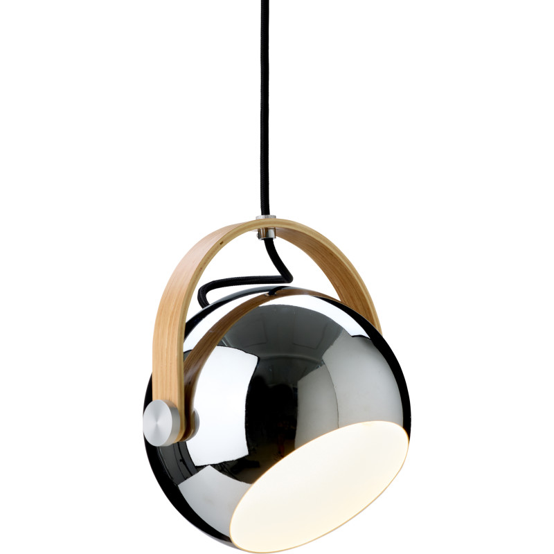 DC hængelampe, kromfarvet, Ø 18 cm, metal - Halo Design - Spisestue - Med én lyskilde