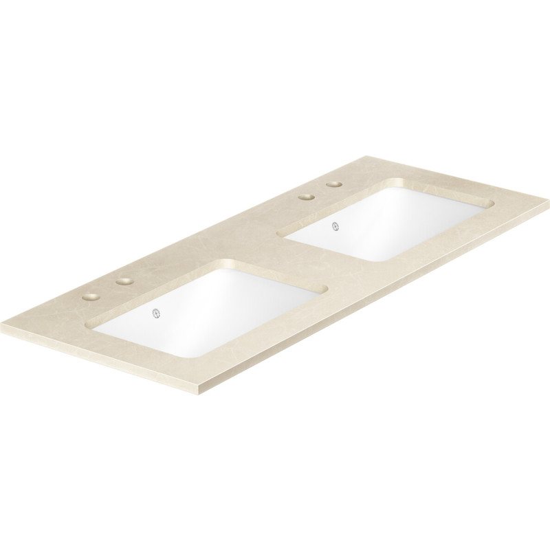 Gustavsberg Ducentic håndvask, 119x47 cm, beige