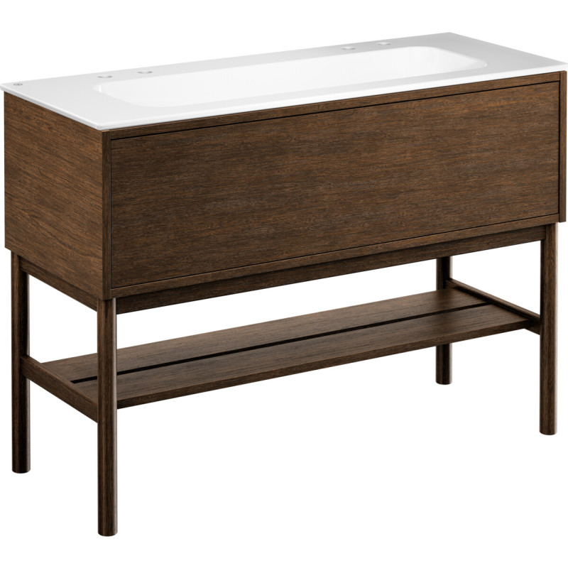Gustavsberg Ducentic möbelpaket, 120x47 cm, brun ek