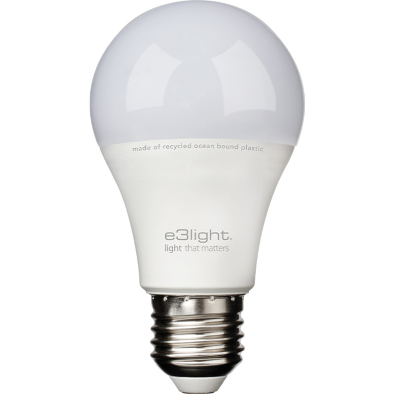 E3light Ocean Bound Plastic E27 standardpære, 2700K, 4,9W