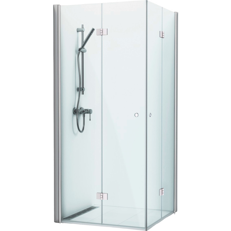 Svedbergs Skoga duschhörn, 69x89 cm, klart glas, blank aluminium profil