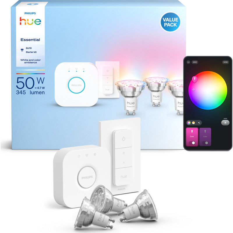 Philips by Signify Hue White and colour ambience 8721103103758 Smart belysning F 345lumen Multifarvelys