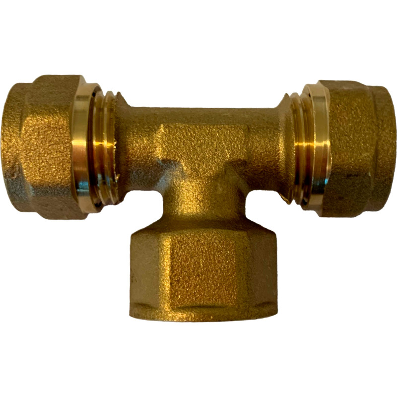 Pex tee 20 mm x 1/2" muffe x 20 mm