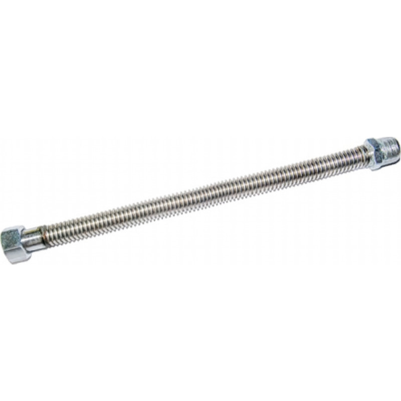 Stål flexslange m. omløber/nippel, 1/2" x 300 mm