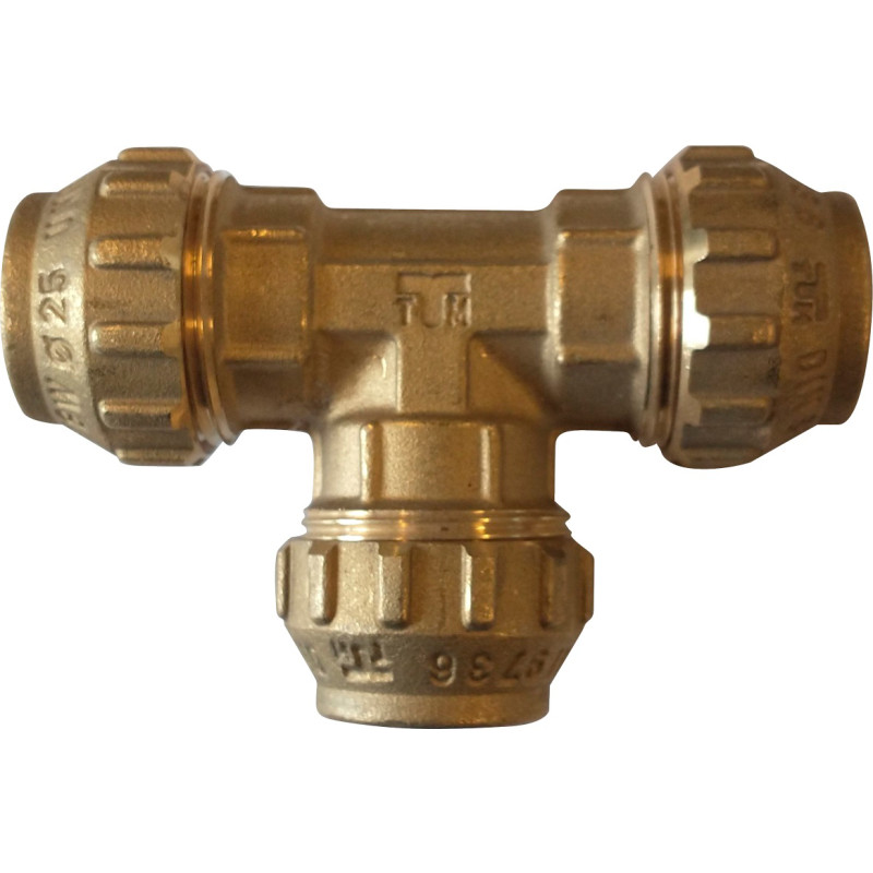 PEM messing Tee 32mm