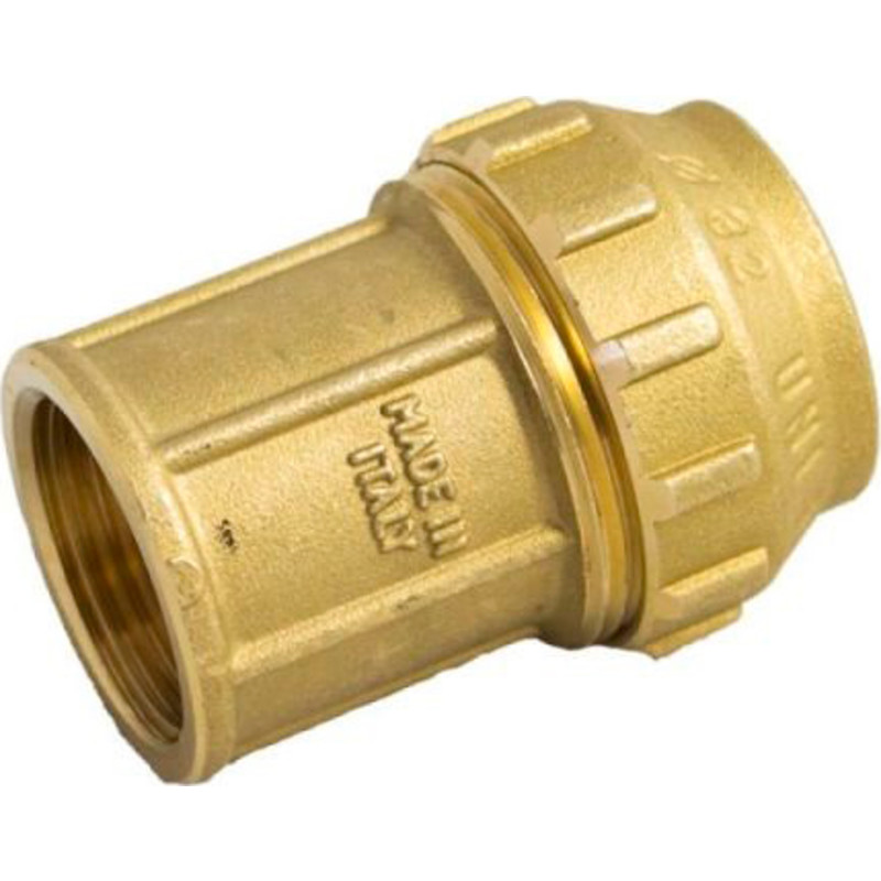 PEM messing overgang med muffe 1" - 40mm