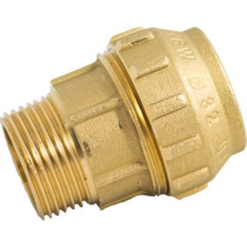 PEM messing overgang med nippel 11/2" - 50mm