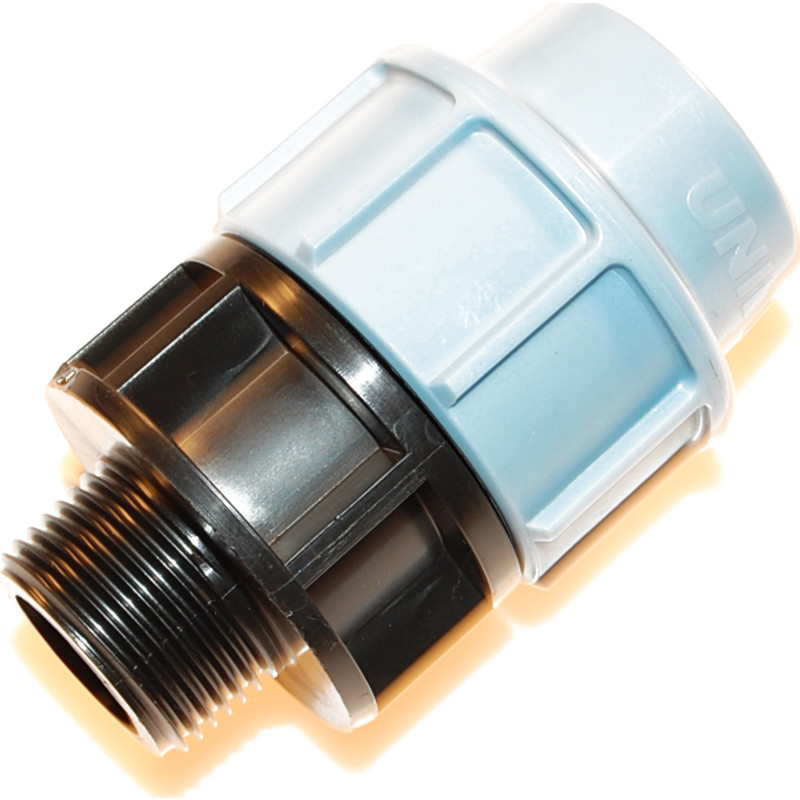 PP overgang med nippel 40 mm x 1"