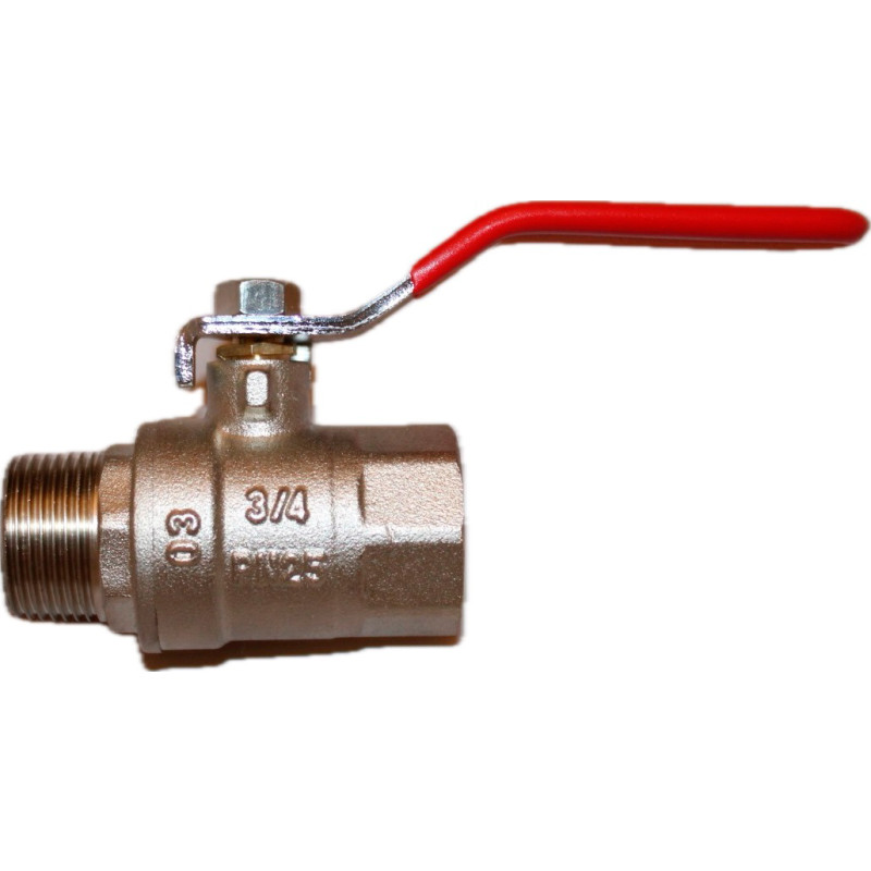 Kuglehane med L-greb muffe/nippel, 3/8"