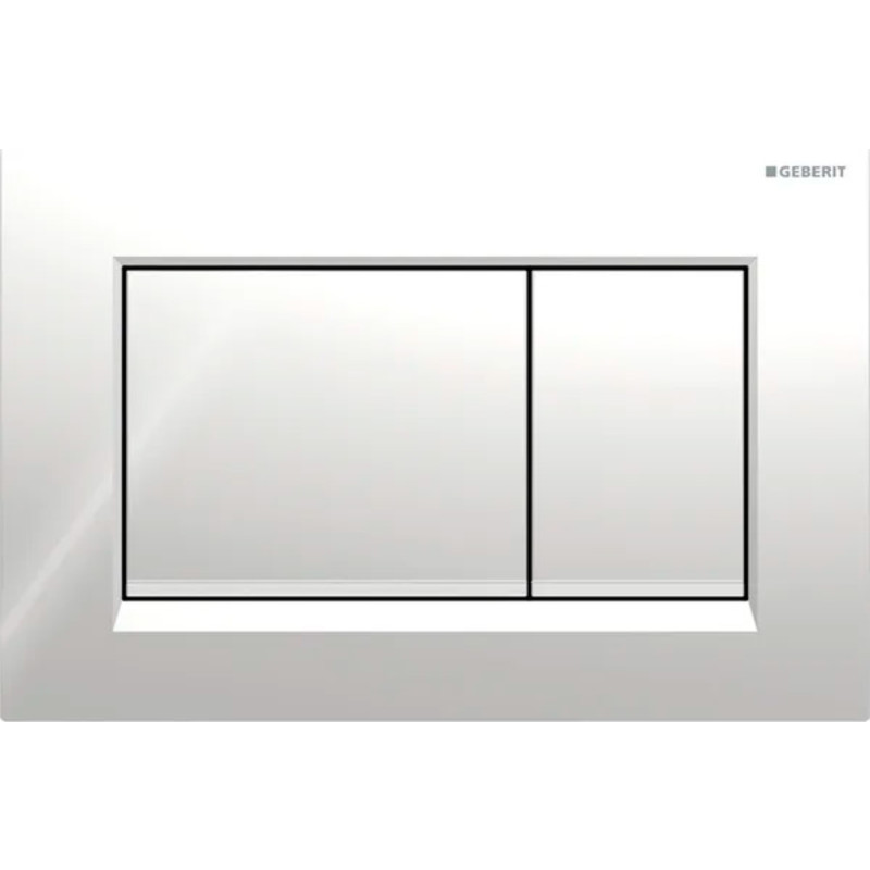 Geberit Sigma 20 Square spolplatta, krom/matt krom