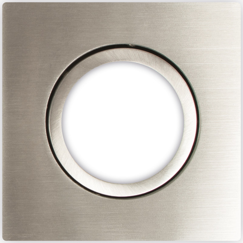 Scan Products Luna Quick Install frontring, firkantet, børstet aluminium