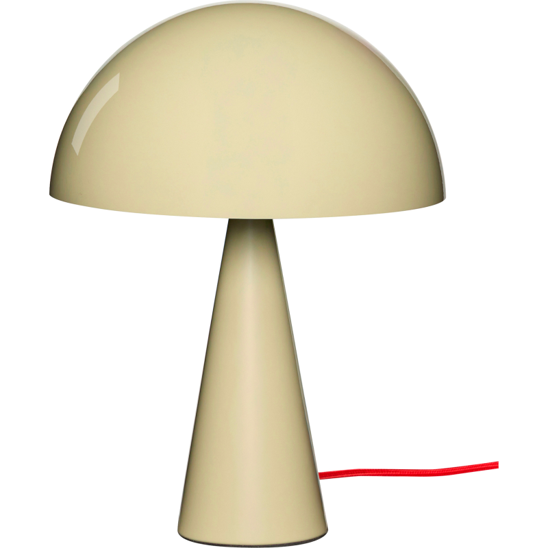 Mush Mini bordlampe, lys sandfarvet, metal, højde 34 cm - HÜBSCH - Stue - Moderne - Med én lyskilde