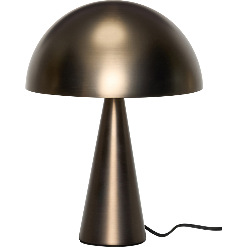 H&uuml;bsch Mush bordslampa, brunerad m&auml;ssing, 34 cm