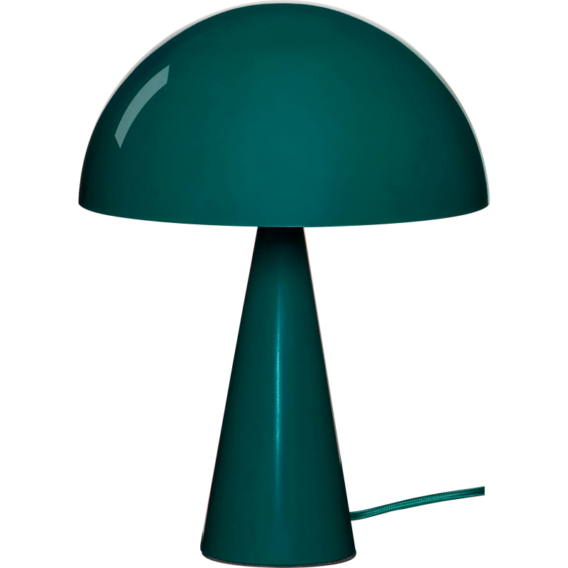 Mush Mini bordlampe, mørkegrøn, højde 34 cm - HÜBSCH - Stue - Moderne - Metal - Med én lyskilde