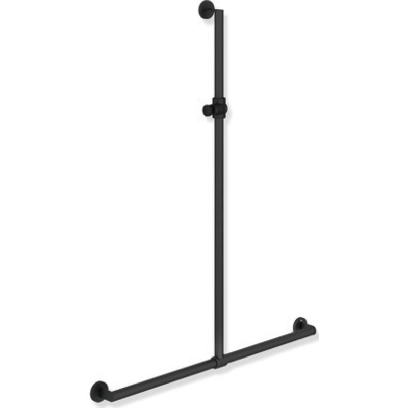 Hewi 900 T stödhandtag/duschstång, 91,4x125 cm, matt svart