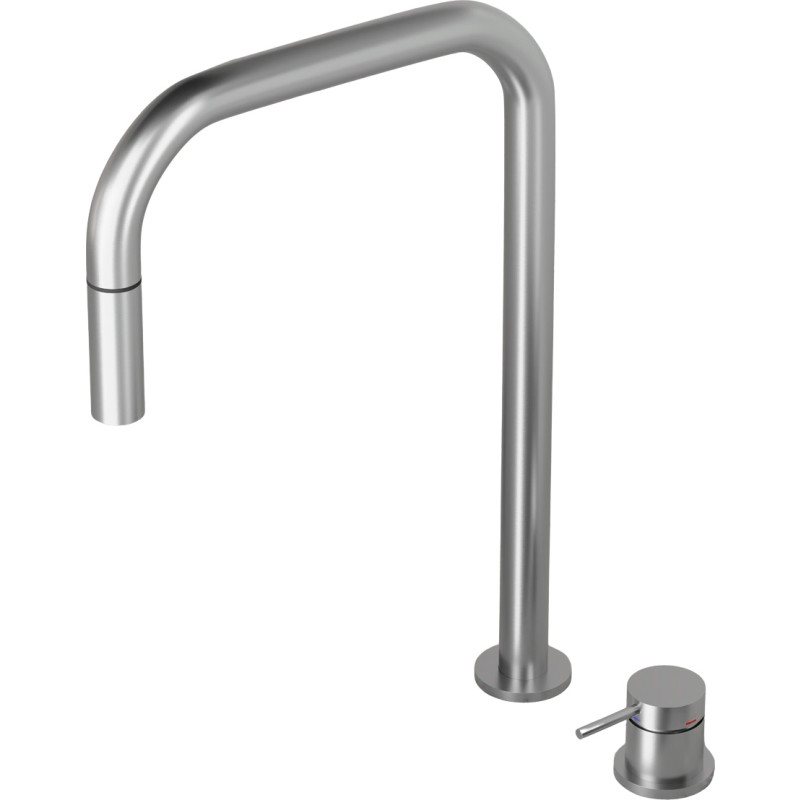 Scandtap Harmonized K2P Square køkkenarmatur, børstet stål