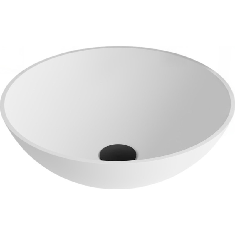Scandtap Solid R1 tvättställ, Ø40 cm, matt vit