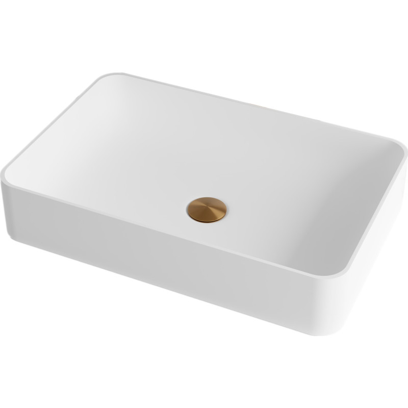 Scandtap Solid S2 håndvask, 58x38 cm, mat hvid