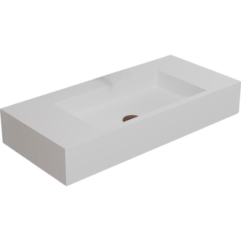 Scandtap Solid SW2 håndvask, 80x37 cm, mat hvid