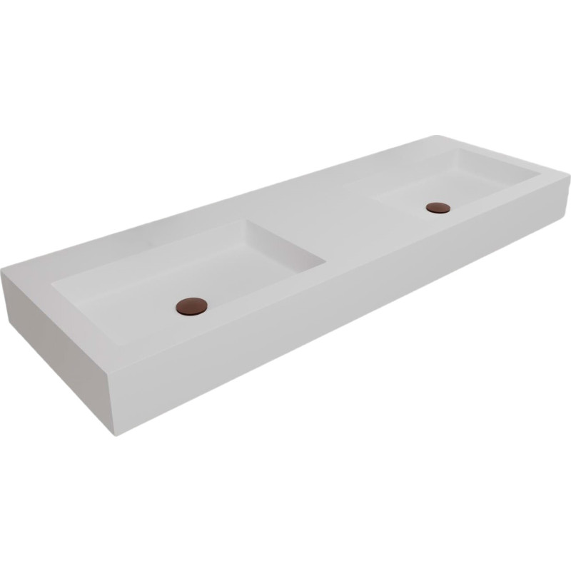 Scandtap Solid SW5 håndvask, 140x47,5 cm, mat hvid