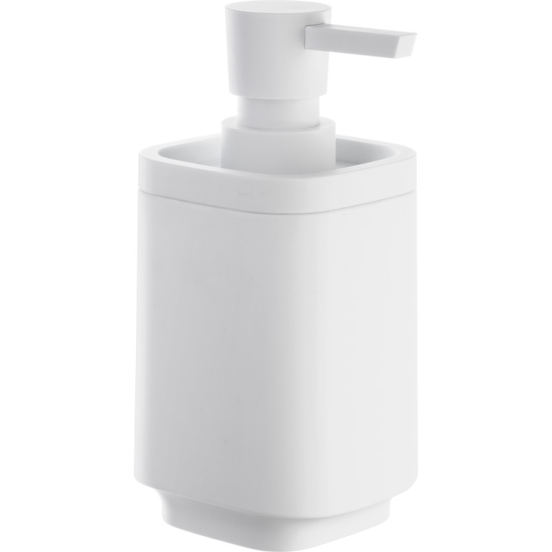 Beslagsboden Satin Square tvålpump, vit