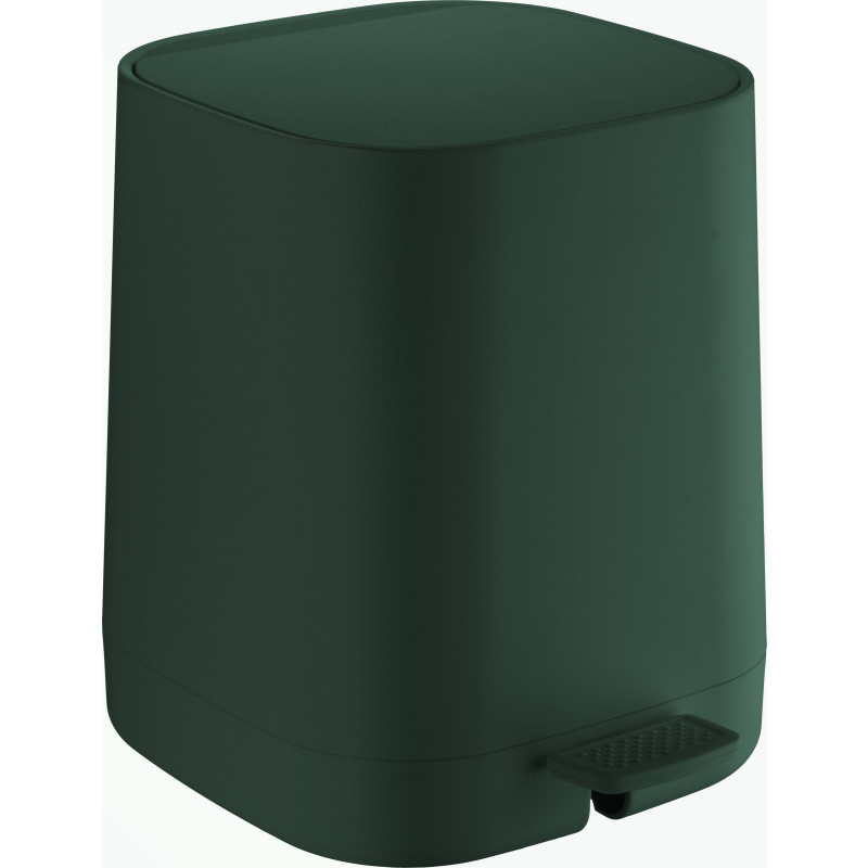 Beslagsboden Satin Square papperskorg, 4 liter, pedal, grön