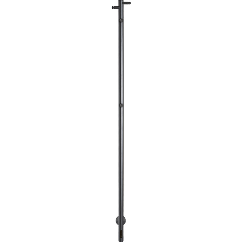 Kriss Single håndklædetørrer, el, 3,2x148 cm, mat sort