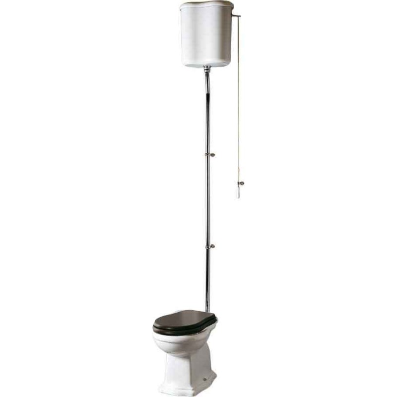 Lavabo Contea Retro High toilet, hvid/valnød