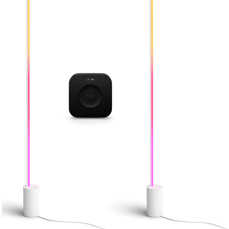 Philips Hue Signe Gradient gulvlamper med Bridge Pro, hvid, 2-pak