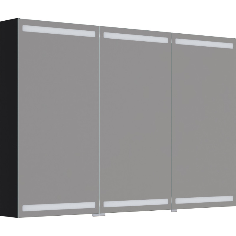 Dansani Luna Level spekelskåp, 80x120 cm, svart ek